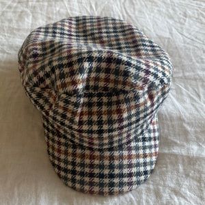 Plaid newsboy hat